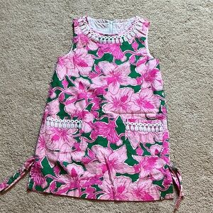 Lilly Pulitzer Pink and Green Floral Kids Dress